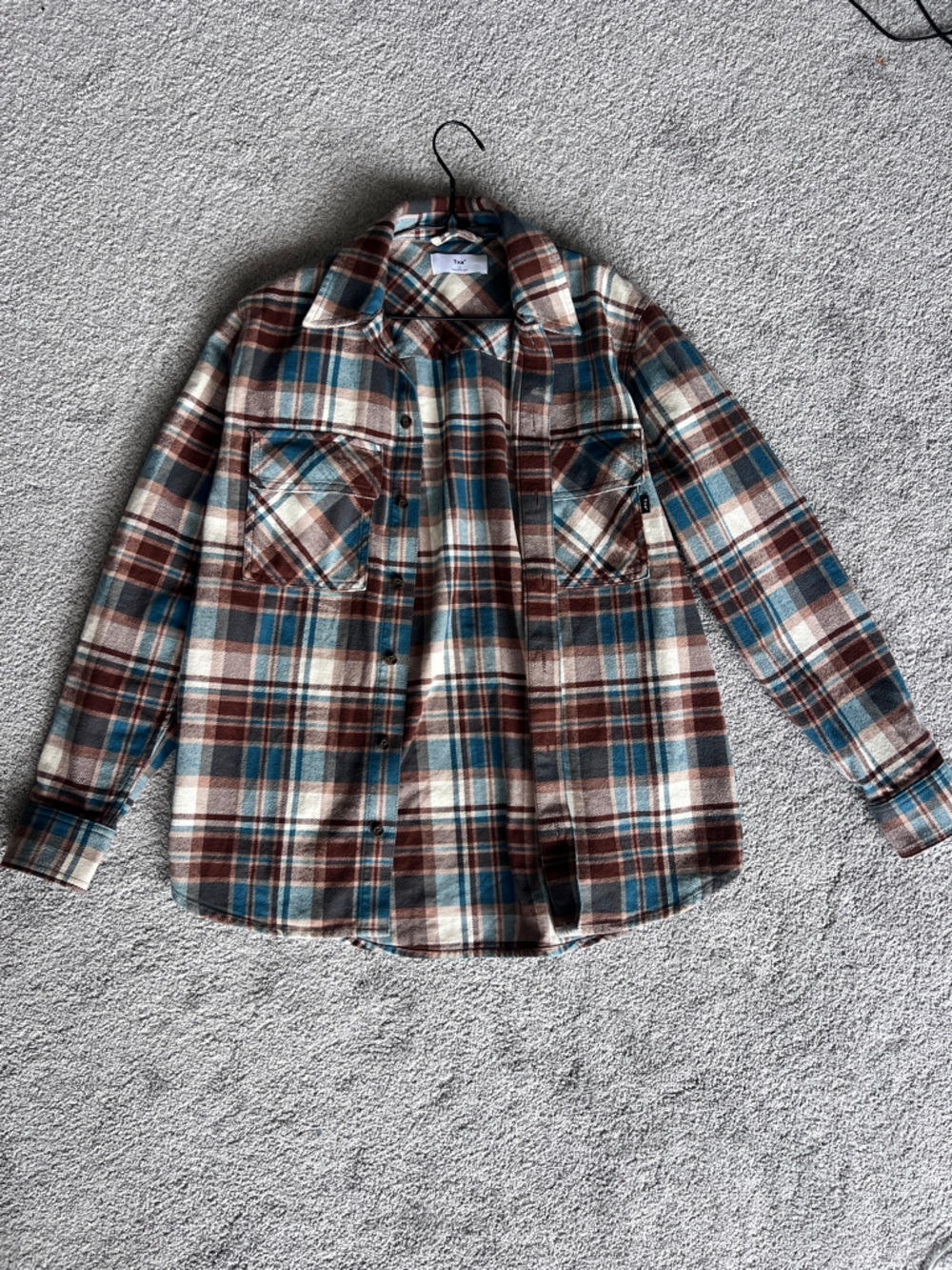 Aritzia Plaid Organic Cotton Flannel Shirt – Size 1 (XS/S) 🤎🍂